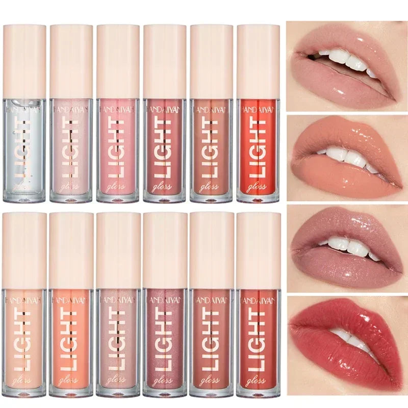 12-Color Mirror Pearl Lip Gloss