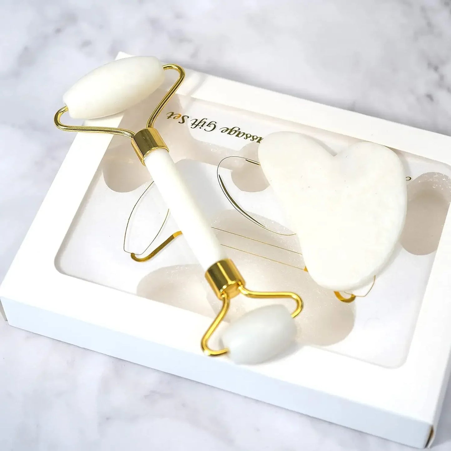 Premium Jade Roller & Gua Sha Set