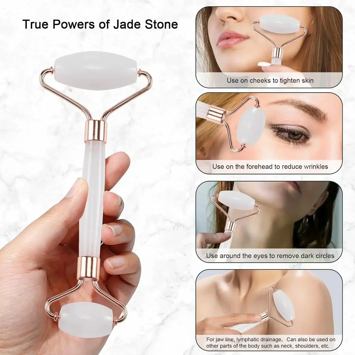 Premium Jade Roller & Gua Sha Set