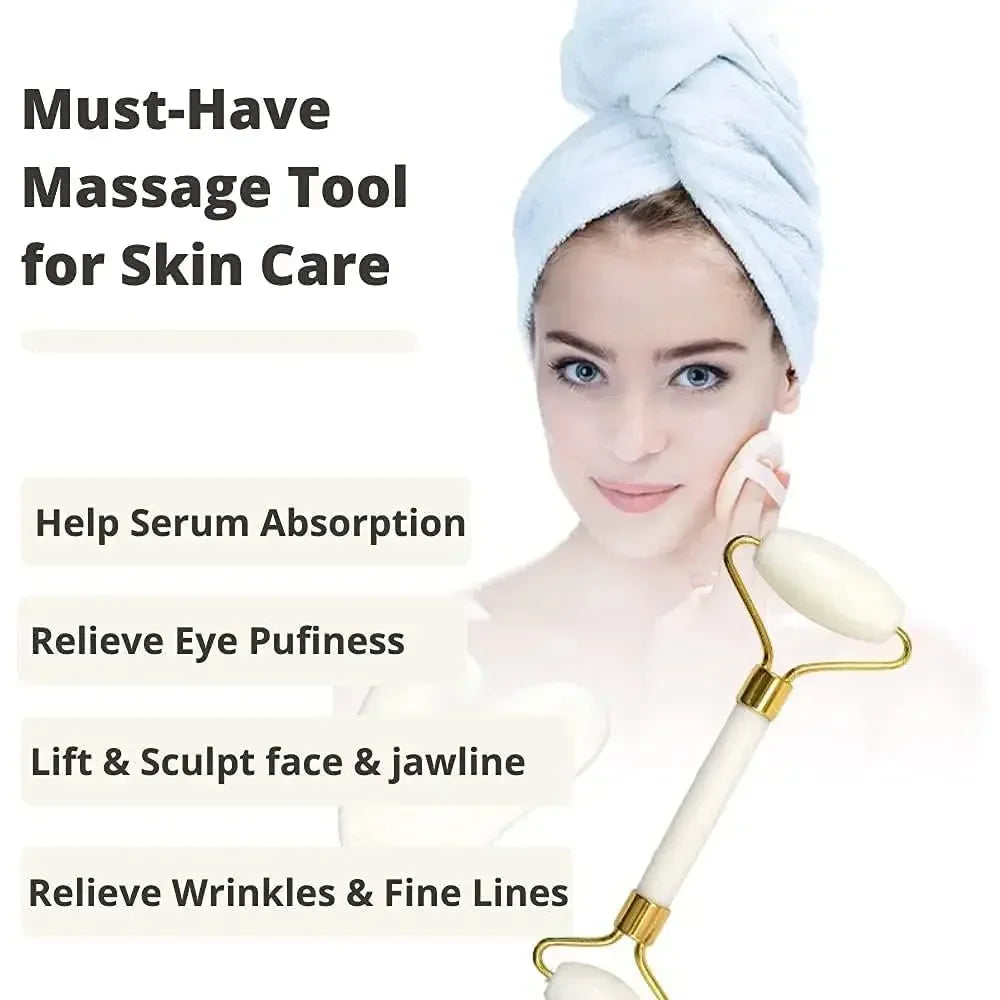 Premium Jade Roller & Gua Sha Set